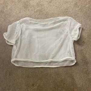 White mesh top